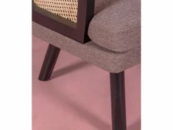 Nest Dream Sofá retro vintage en ratán natural y cojín de algodón - Leeds - Negro Discount