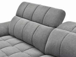 Vente-unique Sofá rinconera izquierda relax eléctrico en tela texturizada CELTIMO Gris Clearance