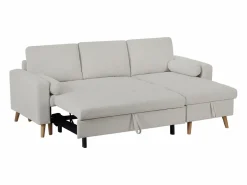 Sofá rinconera convertible y reversible en tela con arcón de almacenaje KORI^Vente-unique Sale