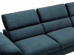 Sofá rinconera convertible de terciopelo azul noche diseño SEPINA^Vente-unique Best