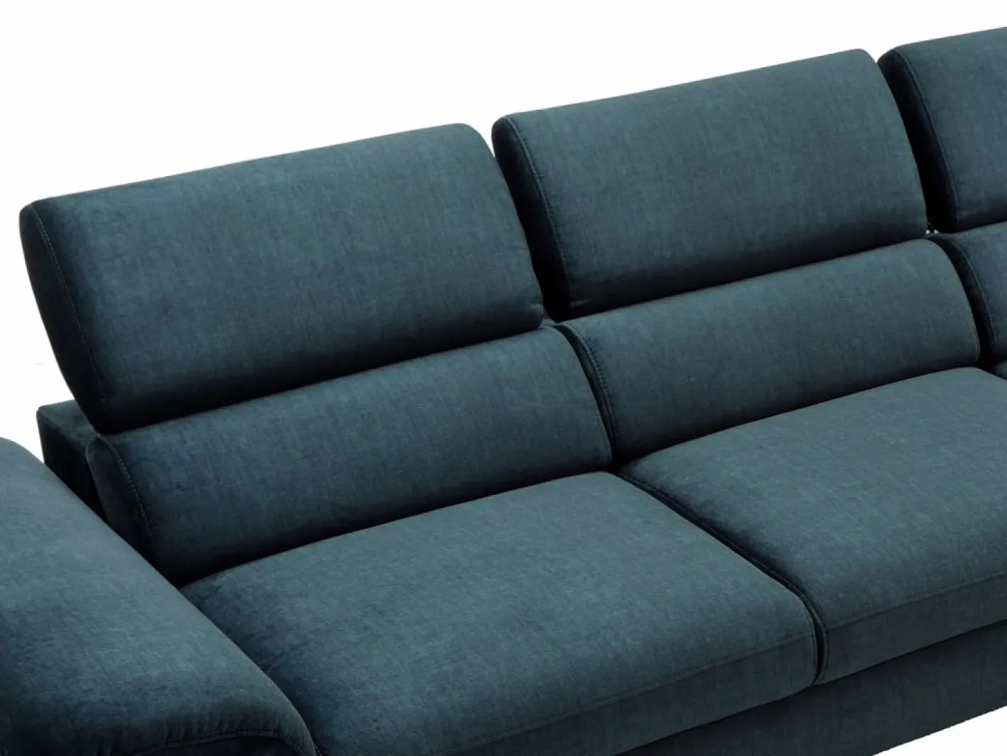 Sofá rinconera convertible de terciopelo azul noche diseño SEPINA^Vente-unique Best
