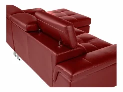 Vente-unique Sofá De Piel|Sofá rinconera de piel y angulo derecho MISHIMA