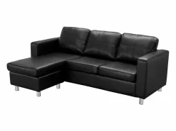 Sofá rinconera de piel sintética color ACKLEY^Vente-unique Outlet