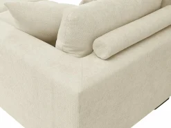 Vente-unique Sofá Xxl|Sofá rinconera de tela con efecto acolchado estilo diseño BERENIA