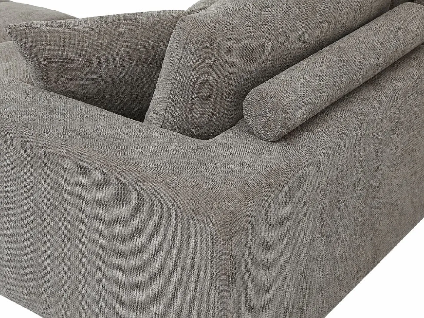 Vente-unique Sofá Xxl|Sofá rinconera de tela acolchado con efecto matelassé de estilo diseño BERENIA