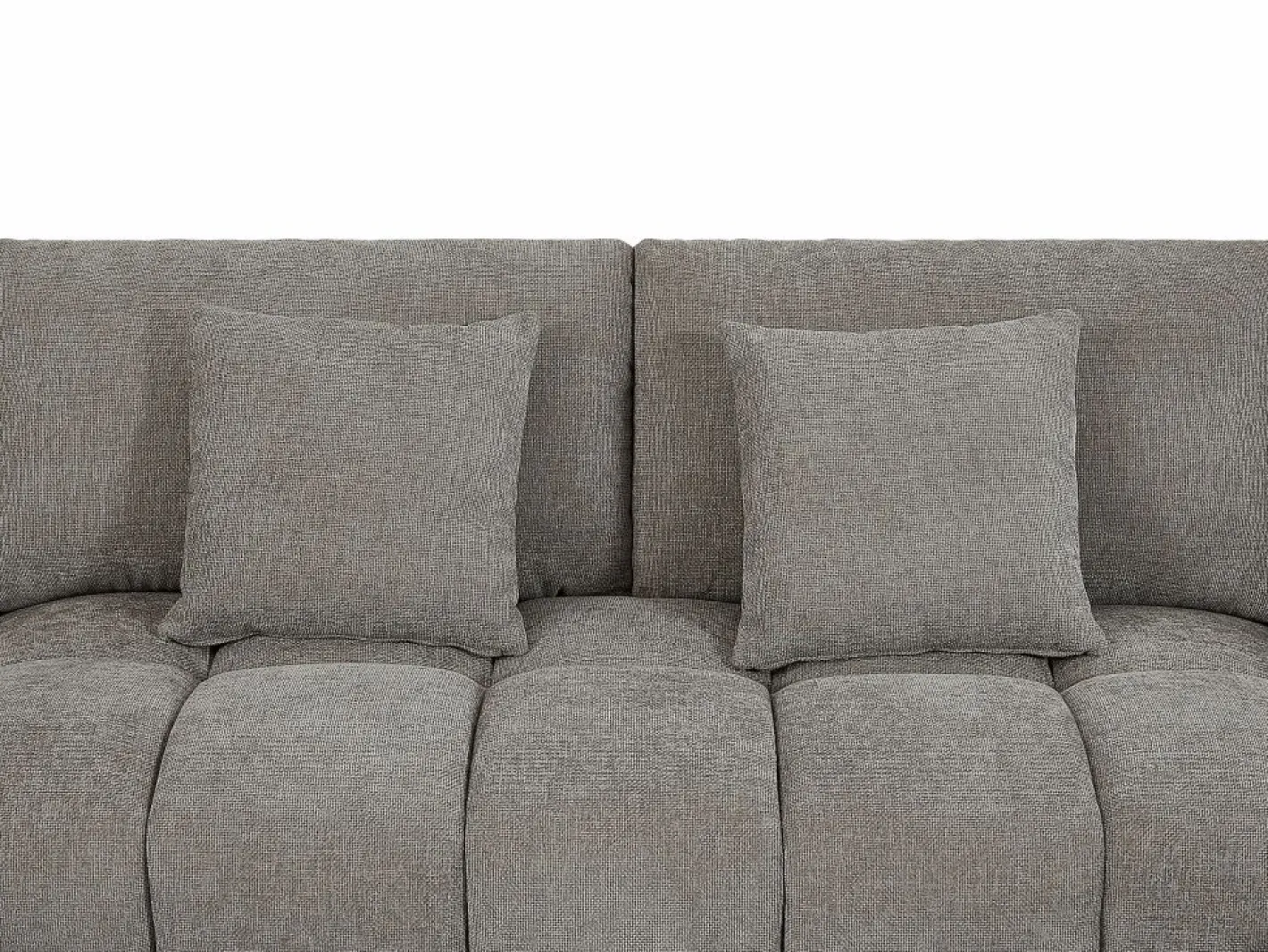 Vente-unique Sofá Xxl|Sofá rinconera de tela acolchado con efecto matelassé de estilo diseño BERENIA