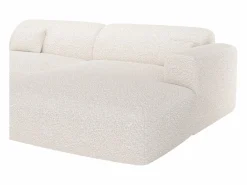 Maison Céphy Sofá rinconera derecha abierto en tela bouclé POGNI de Blanco Best