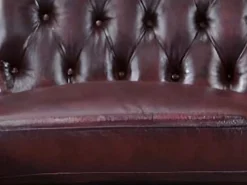 Sofá rinconera derecha chesterfield 100% piel cherry BRENTON^LINEA SOFA Online
