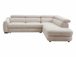 Vente-unique Todos Los Sofás|Sofá De Tela|Sofá rinconera derecha convertible en tela texturizada BESEMA