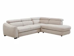 Vente-unique Todos Los Sofás|Sofá De Tela|Sofá rinconera derecha convertible en tela texturizada BESEMA