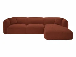 Maison Céphy Sofá rinconera derecha de tela CAMILIO de Terracota Online