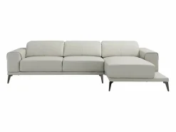 LINEA SOFA Sofá rinconera derecha de cuero de búfalo ANDOR Beige Hot
