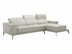 LINEA SOFA Sofá rinconera derecha de cuero de búfalo ANDOR Beige Hot