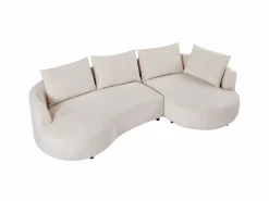 Sofá rinconera derecha en terciopelo color LOUSADO^Vente-unique Clearance
