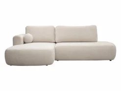 Maison Céphy Sofá rinconera derecha en tela jaspeada BROCARO de Beige