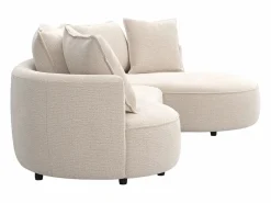 Maison Céphy Sofá rinconera derecha en chenilla CEPRANO de Beige Outlet