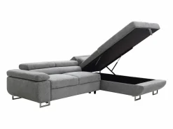 Vente-unique Sofá De Tela|Sofá Cama|Sofá rinconera derecha en tela texturizada NURAZIO