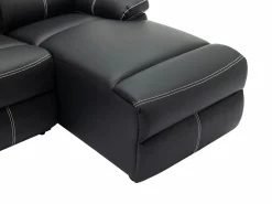 Vente-unique Sofá Relax|Sofá rinconera derecha relax de piel sintética color CANBY