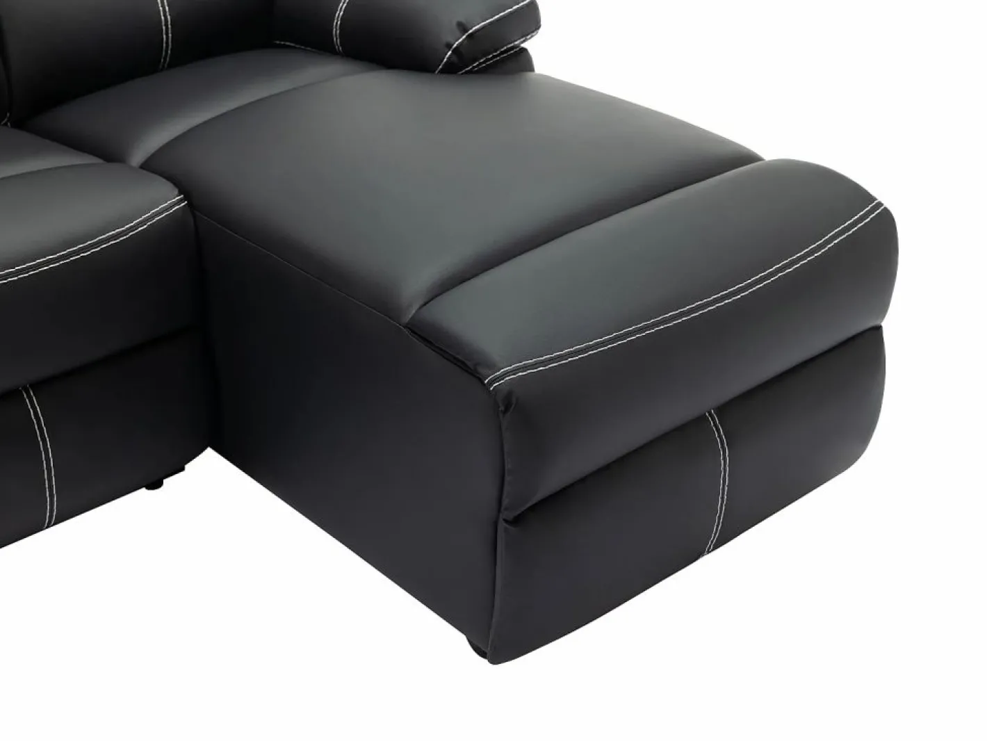 Vente-unique Sofá Relax|Sofá rinconera derecha relax de piel sintética color CANBY