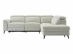 Vente-unique Sofá Relax|Sofá rinconera derecha relax eléctrico de tela MAKORO