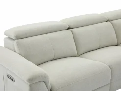 Vente-unique Sofá Relax|Sofá rinconera derecha relax eléctrico de tela MAKORO