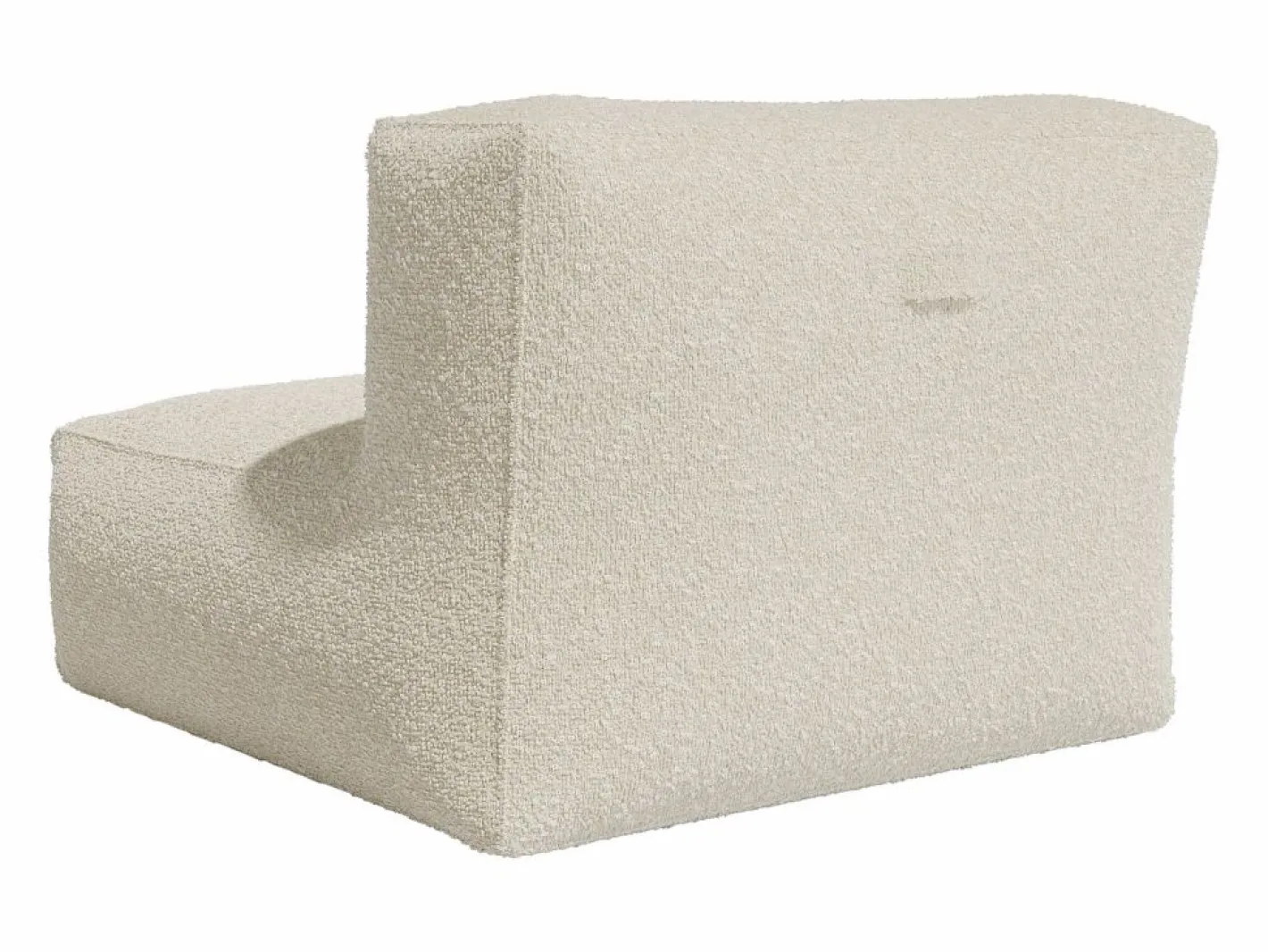 Vente-unique Sofá rinconera en tela bouclé color estilo contemporáneo NOUMARA Blanco roto New