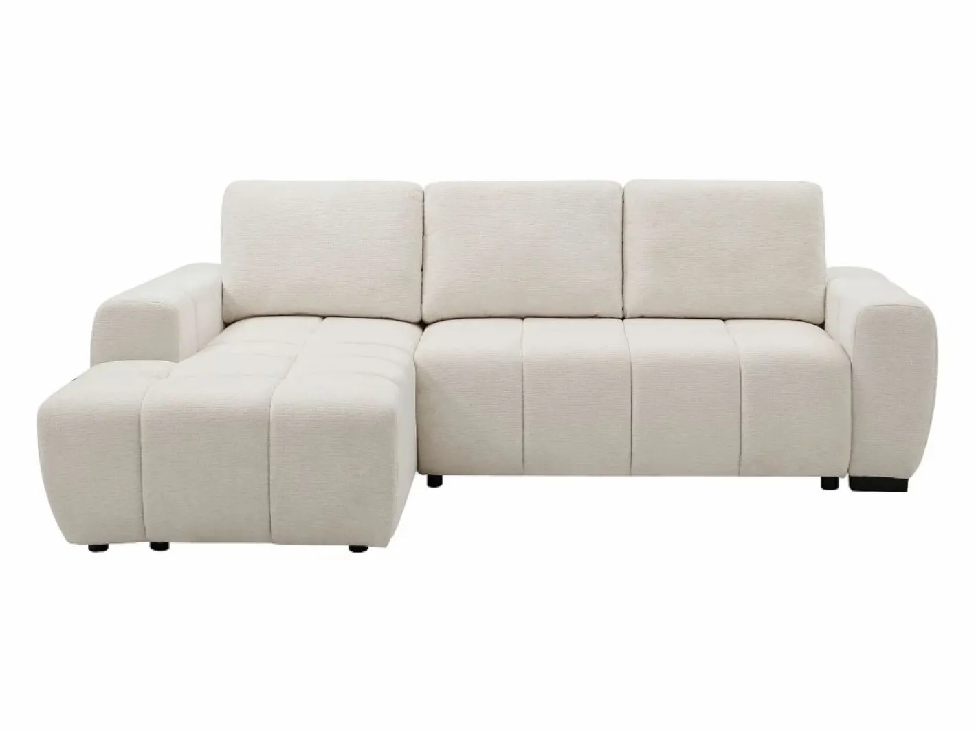 Vente-unique Sofá Cama|Sofá Rinconera|Sofá rinconera izquierda convertible en chenilla KOUMALO