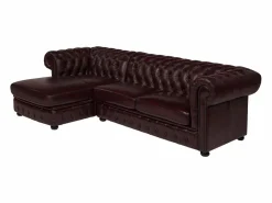 Sofá rinconera izquierda chesterfield 100% piel BRENTON^LINEA SOFA Discount