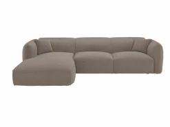 Maison Céphy Sofá Rinconera|Sofá rinconera izquierda de tela gris CAMILIO de
