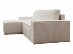 Vente-unique Sofás Y Sillones|Sofá rinconera izquierda de terciopelo 4 plazas AMELIA