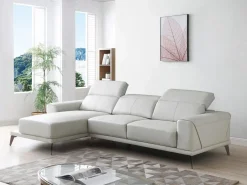 LINEA SOFA Sofá De Piel|Sofá rinconera izquierda de cuero de búfalo ANDOR