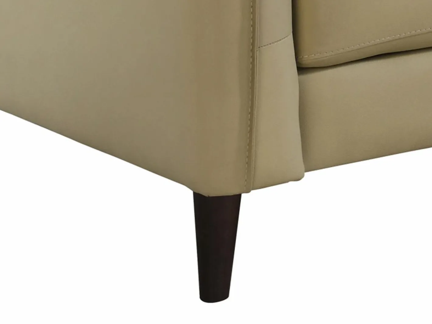 Vente-unique Sofá rinconera izquierda de piel de búfalo SALVI Beige