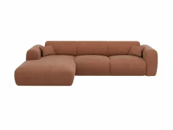 Maison Céphy Sofá Vintage|Sofá De Terciopelo|Sofá rinconera izquierda de pana POGNI de