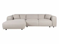 Maison Céphy Sofá rinconera izquierda de tela jaspeada POGNI de Beige Sale