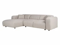Maison Céphy Sofá rinconera izquierda de tela jaspeada POGNI de Beige Sale