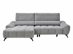 Vente-unique sofá rinconera izquierda relax con asiento deslizante en tejido ELOSIA Gris Online