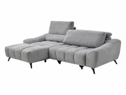 Vente-unique sofá rinconera izquierda relax con asiento deslizante en tejido ELOSIA Gris Online