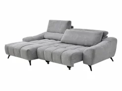 Vente-unique sofá rinconera izquierda relax con asiento deslizante en tejido ELOSIA Gris Online