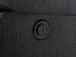 Vente-unique Sofá rinconera izquierda relax eléctrico de tela LUNANO Gris antracita New