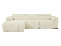 Sofá rinconera izquierda relax eléctrico de tela efecto acolchado MOLPICA^Vente-unique Hot