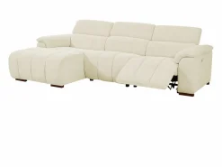Sofá rinconera izquierda relax eléctrico de tela efecto acolchado MOLPICA^Vente-unique Hot