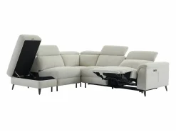 Sofá rinconera izquierda relax eléctrico de tela MAKORO^Vente-unique Outlet