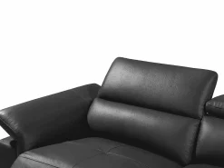 LINEA SOFA Sofá Relax|Sofá rinconera ángulo dcho eléctrico piel gris PASCALINE