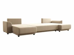 Vente-unique Sofá Cama|Sofá Xxl|Sofá rinconera panorámico de tela NESSARO