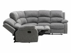 Sofá rinconera reclinable de tela claro estilo clásico atemporal RIETI^Vente-unique Sale