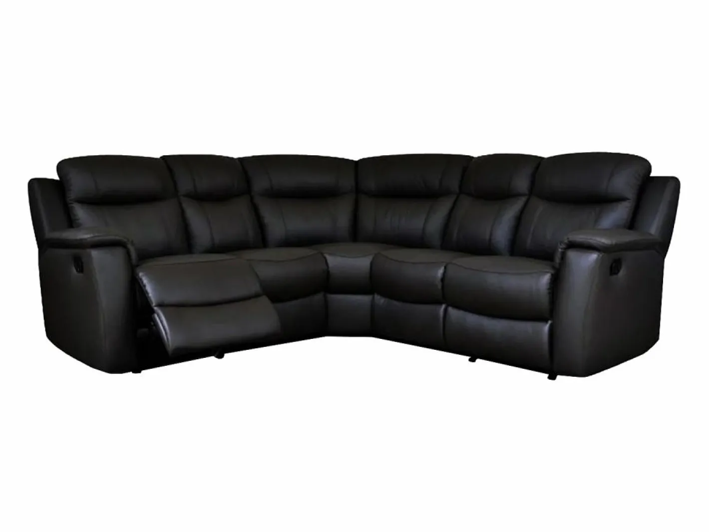 Vente-unique Sofá rinconera relax de Cuero vacuno color EVASION Negro Discount