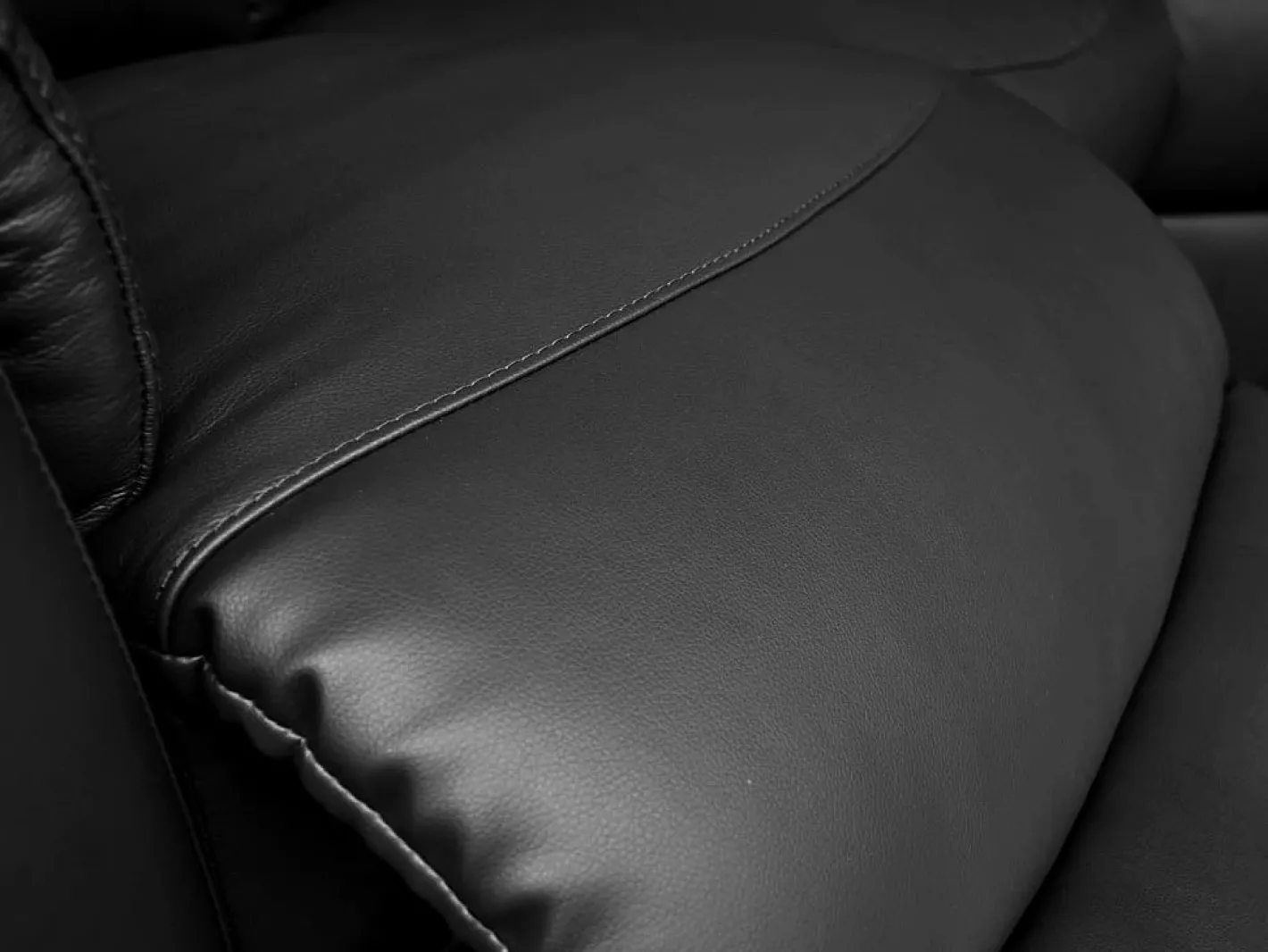 Vente-unique Sofá rinconera relax de Cuero vacuno color EVASION Negro Discount