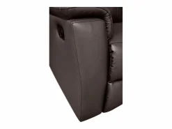 Vente-unique Sofá rinconera relax de piel color marrón EVASION Marru00f3n