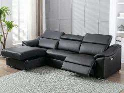LINEA SOFA Sofá Relax|Sofá rinconera relax de piel de calidad superior - Ángulo izquierdo - PEDRERA
