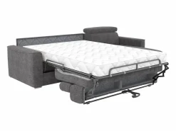 Vente-unique Sofá rinconera reversible convertible tipo italiano en tela gris - Cama 160 cm VIZIR Gris antracita Outlet